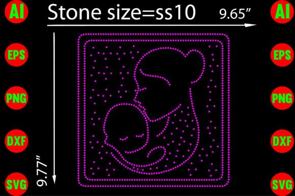 Mom and Son Rhinestone Design