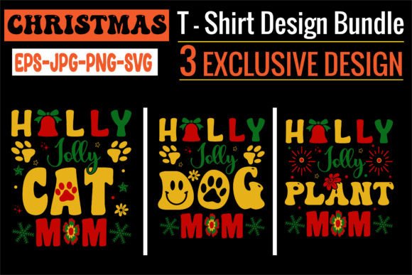 Mom Love Christmas T-shirt Design Bundle