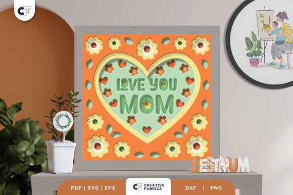 Mom’s Flower Decoration 3D Shadow Box