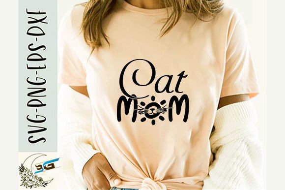 Mothers Day T-shirt Design, Cat Mom