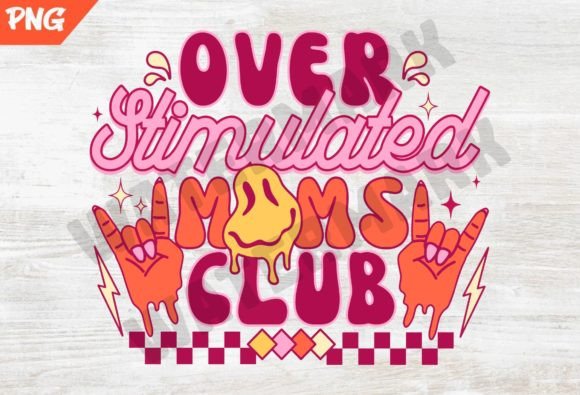 Overstimulated PNG, Trendy Mom PNG