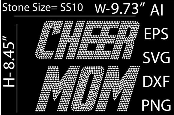 Printable Cheer Mom Rhinestone Template
