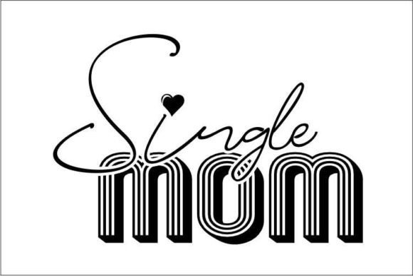 Single Mom Vector Design