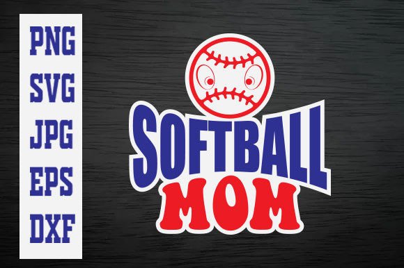 Softball Mom Sticker Design